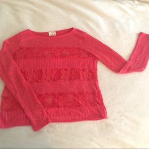 Pins & Needles | Mix Lace Boxy Sweater